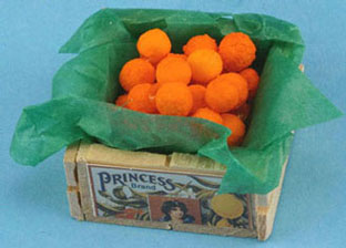 Dollhouse Miniature Filled Orange Crate